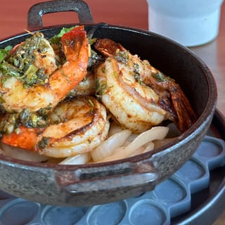 Plancha-Seared Shrimp Fajitas.